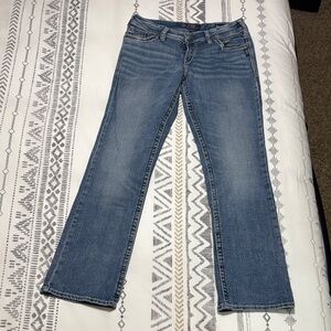 Silver Jeans Women's Flare Blue Denim - Suki Mid Slim Boot